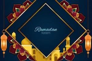 fundo islâmico ramadan kareem com elemento vetor