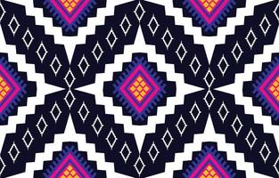 arte bonita abstrata étnica. ikat sem costura padrão em bordados tribais, folclóricos, estilo mexicano. impressão de ornamento de arte geométrica asteca. design para tapete, papel de parede, roupas, embrulho, tecido. vetor