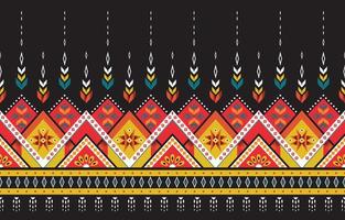 arte bonita abstrata étnica. ikat sem costura padrão em bordados tribais, folclóricos, estilo mexicano. impressão de ornamento de arte geométrica asteca. design para tapete, papel de parede, roupas, embrulho, tecido. vetor