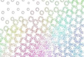 luz multicolor, layout de vetor de arco-íris com formas de círculo.