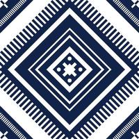Cachecol azul índigo ou xale geométrico padrão oriental étnico design tradicional para plano de fundo, tapete, papel de parede, roupas, embrulho, batik, tecido, estilo de bordado de ilustração vetorial vetor