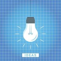 a lâmpada está cheia de ideias e pensamento criativo, pensamento analítico para processamento. vetor