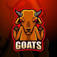 design de logotipo esport de mascote de cabra vetor