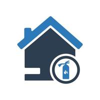 ícone de segurança contra incêndio em casa, símbolo de segurança contra incêndio para seu site, logotipo, aplicativo, design de interface do usuário vetor