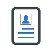 ícone de cartão de identificação, símbolo de cartão de passagem para seu site, logotipo, aplicativo, design de interface do usuário vetor
