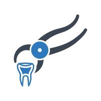 ícone de extração de dente, símbolo de remoção dental para seu site, logotipo, aplicativo, design de interface do usuário vetor