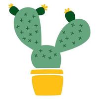 Conjunto De Cactos Decorativos Em Potes Cactos Agradáveis Conjunto De  Desenhos Animados ícone Cacto Com Flor Ilustração Stock - Ilustração de  flores, calor: 235343774