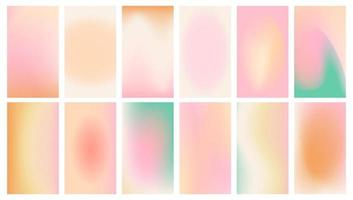 histórias de fundos de mídia social com design gradiente abstrato. tampa fluida rosa, azul, roxa, violeta vetor
