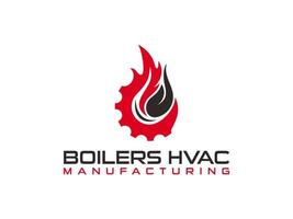 logotipo comercial de caldeiras hvac para atrair clientes residenciais de alto nível e clientes comerciais que mostra a elite do cliente vetor