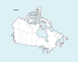 Vetor do mapa do Canadá