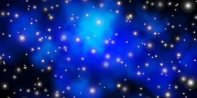 padrão de vetor azul escuro com estrelas abstratas.