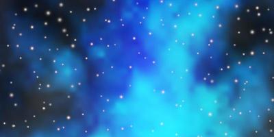 padrão de vetor azul escuro com estrelas abstratas.