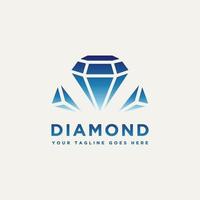 ilustração de design de conceito de logotipo de diamante vetor