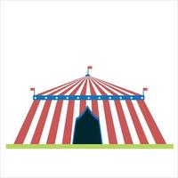 tenda de circo. Parque de diversões. ilustração vetorial vetor