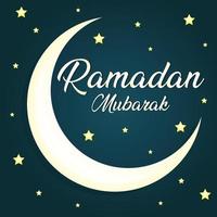 Vetor grátis de fundo de lua de mubarak do ramadã
