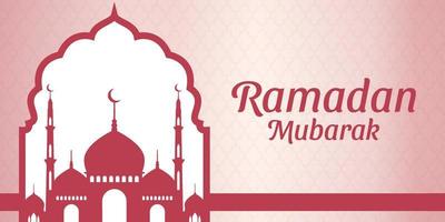 design gratuito de modelo de banner mubarak do ramadã vetor