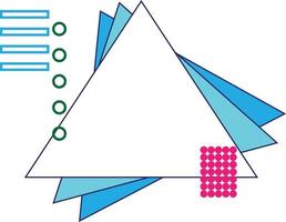 vetor de quadro de triângulo. ótimo para ícones, símbolos e sinais
