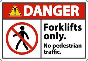 perigo nenhum tráfego de pedestres empilhadeiras apenas sinal vetor