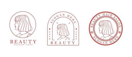 logotipo de beleza feminina vetor