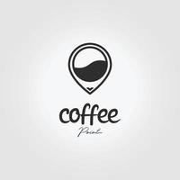 design de ilustração vetorial vintage ícone do logotipo do ponto de café vetor