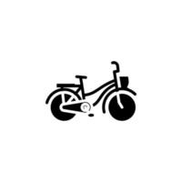 bicicleta, modelo de logotipo de ilustração vetorial de ícone sólido de bicicleta. adequado para muitos propósitos. vetor