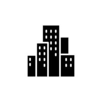 cidade, cidade, modelo de logotipo de ilustração vetorial ícone sólido urbano. adequado para muitos propósitos. vetor