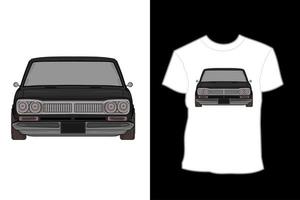 carro antigo 1979 ilustração de carro design de camiseta vetor