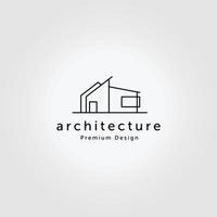 logotipo de design minimalista do vetor de ilustração de arquitetura de casa em casa