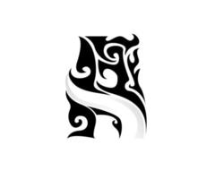 design de logotipo tribal da letra a e chifre vetor