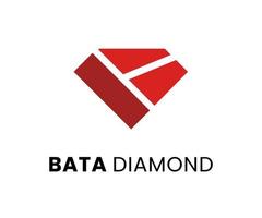 logotipo de tijolo, logotipo de diamante, empresa de construção vetor