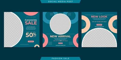 coleção de design de modelo de banner de postagem de mídia social. para marketing digital, moda de marca de promoção, etc vetor