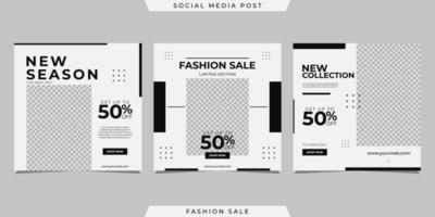 coleção de design de modelo de banner de postagem de mídia social. para marketing digital, moda de marca de promoção, etc vetor