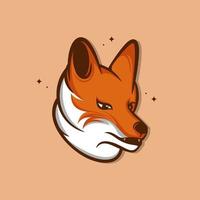 ilustração de mascote de cabeça de raposa vetor