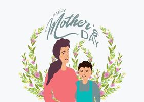 ilustração de mãe e filha, ótima para cartão de feliz dia das mães vetor