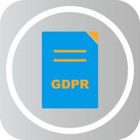 Ícone de documento GDPR de vetor