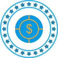 Ícone de alvo de dólar de vetor
