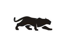 jaguar puma chita pantera silhueta design de logotipo inspiração vetor