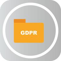 Ícone de pasta GDPR de vetor