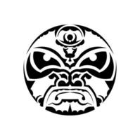 máscara tribal. símbolo de totem tradicional. tatuagem preta no estilo das tribos antigas. vetor