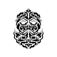 máscara maori. máscaras assustadoras no ornamento local da polinésia. isolado. estilo plano. ilustração vetorial. vetor