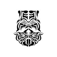 máscara maori. padrão de decoração tradicional da Polinésia e do Havaí. isolado. modelo de tatuagem pronto. vetor. vetor