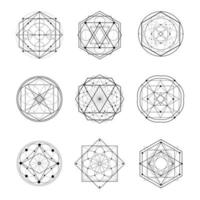 ilustração vetorial de forma de geometria sagrada vetor