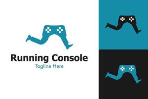 gráfico de ilustração vetorial do logotipo do console de jogos em execução. perfeito para usar em empresa de tecnologia vetor