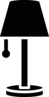 estilo de ícone de lâmpada de mesa vetor