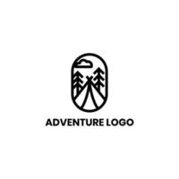 vetor de design de logotipo de distintivo de aventura