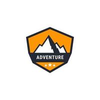 vetor de design de logotipo de distintivo de aventura