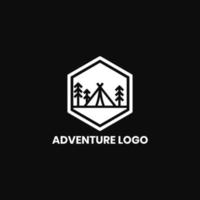 vetor de design de logotipo de distintivo de aventura