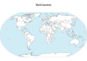 Vector do mapa dos países mundiais