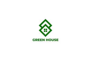 vetor de design de logotipo de casa verde