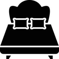 estilo de ícone de cama de casal vetor